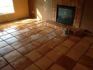 Mexican Tile Fireplace