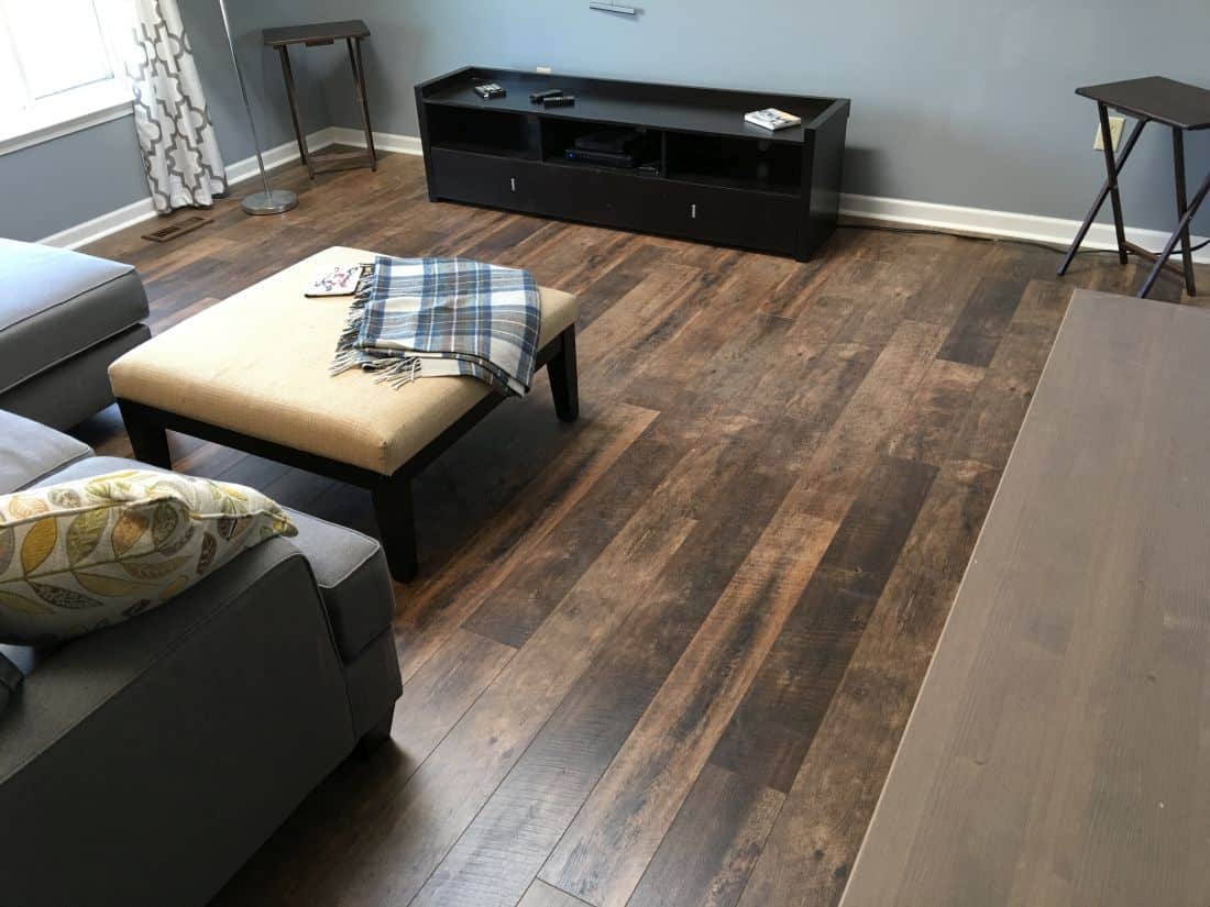 hardwood floor in living room