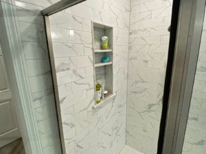 Classic White Tile Shower Bathroom
