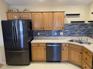 Remodeled kitchen backsplash