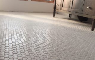White tile floor