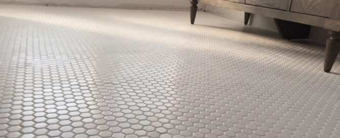 White tile floor