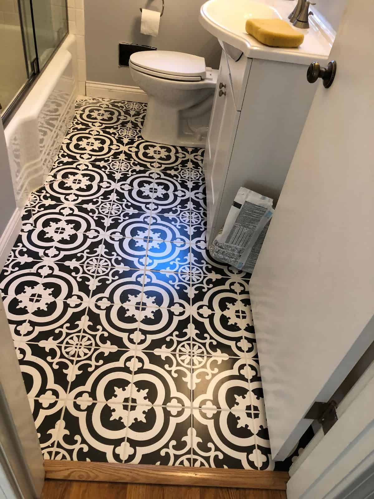 Patterned Tile Bathroom