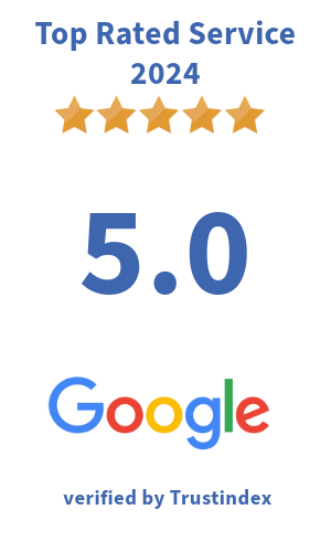 Trustindex verifies that the company has a review score above 4.5, based on reviews collected on Google over the past 12 months, qualifying it to receive the Top Rated Certificate.